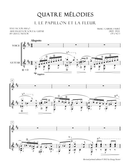 Faure-QuatreMelodiesClearNote-Page1