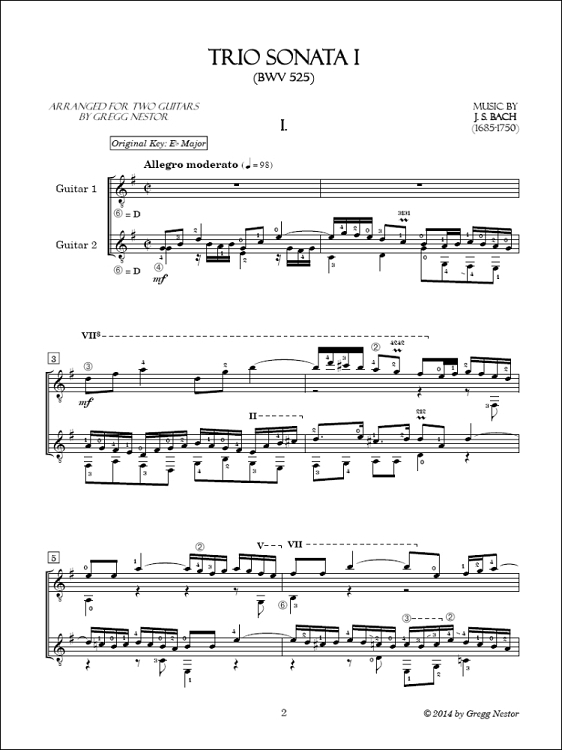 Bach: 3 Trio Sonatas at ClearNote