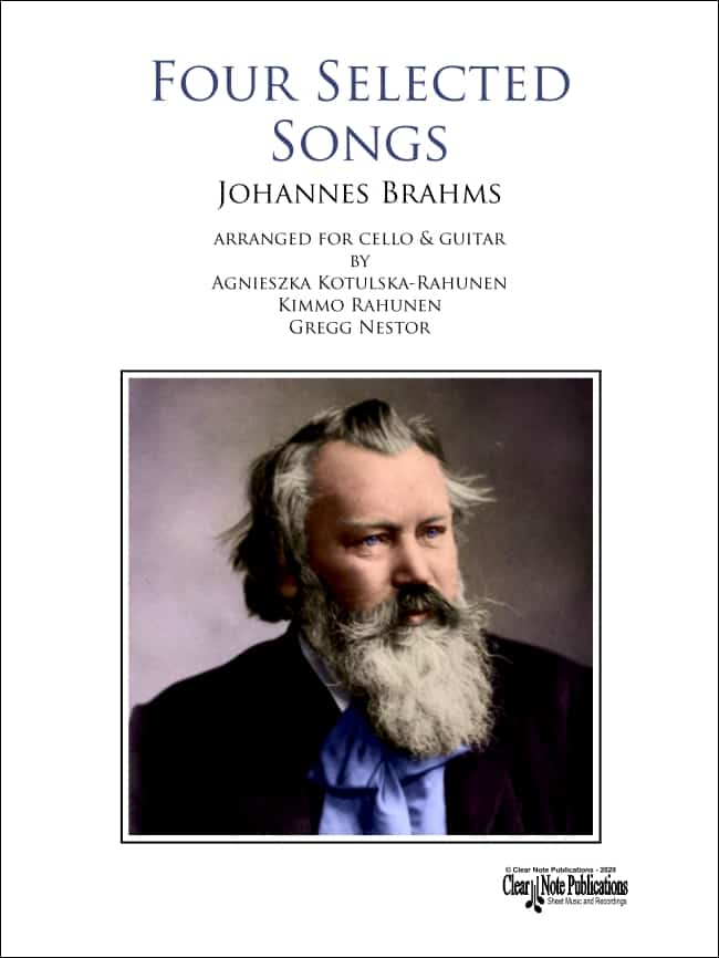 Four Selected Songs for cello and guitar by Johannes Brahms