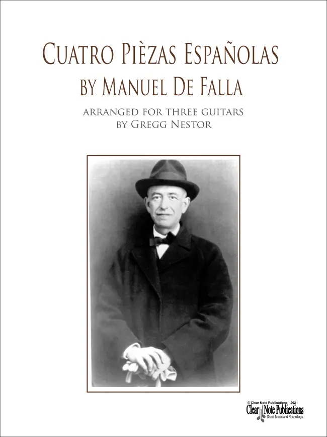 portada Cuatro Pièzas Españolas by Manuel De Falla arranged for three guitars