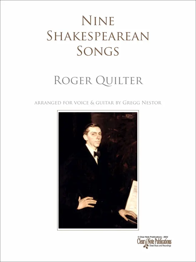 portada Nine Shakespearean Songs by Roger Quilter Arranged for Voice & Guitar