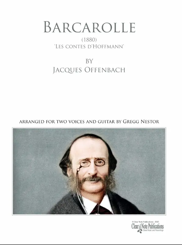 Barcarolle (1880) 'Les contes d'Hoffmann' Arranged For Two Voices and Guitar